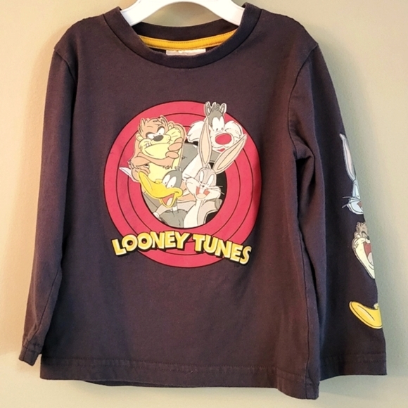 Looney Tunes grey long sleeved tee shirt - Picture 1 of 5